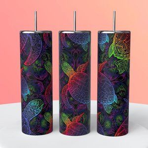Multicolored Turtles 20oz Skinny Tumbler